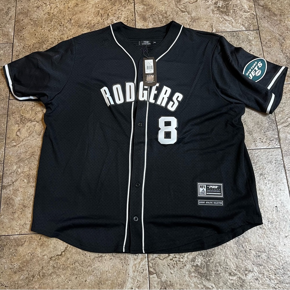 Pro Stamdard Aaron Rodgers NY jets baseball jersey